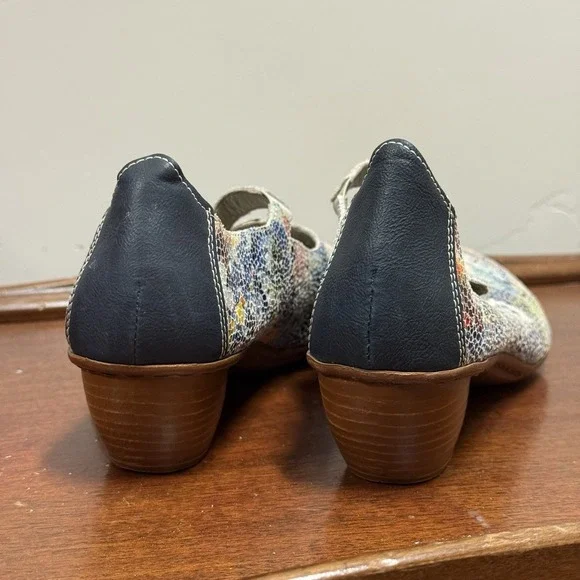 Rieker Multicolor Floral Snap Closure Anti-Stress Shoes. - Picture 6 of 10